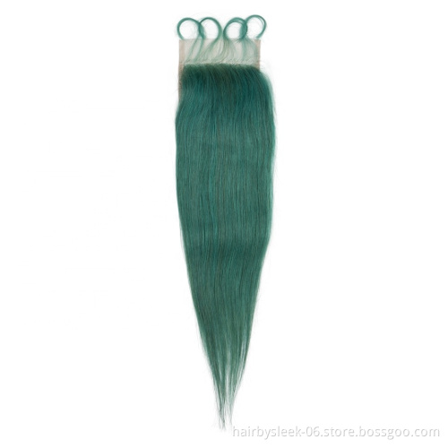 Rebecca Fashion new Green color hair straight weave 8 to 28inches raw brazilian hair bundles wholesale human hair extension